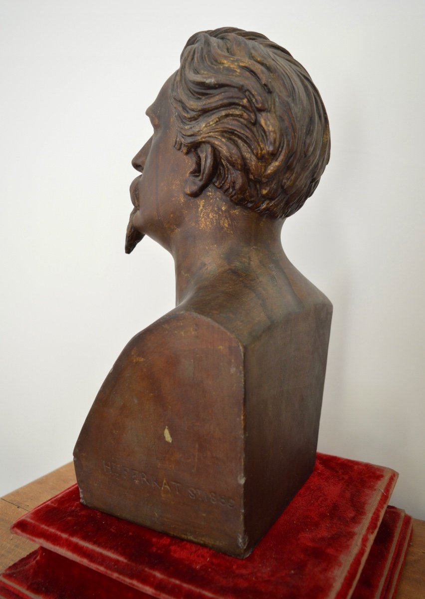 FERRAT Hippolyte (1822-1982) "Buste de Frédéric Mistral" Provence Avignon Maillane Arles Aix -photo-4