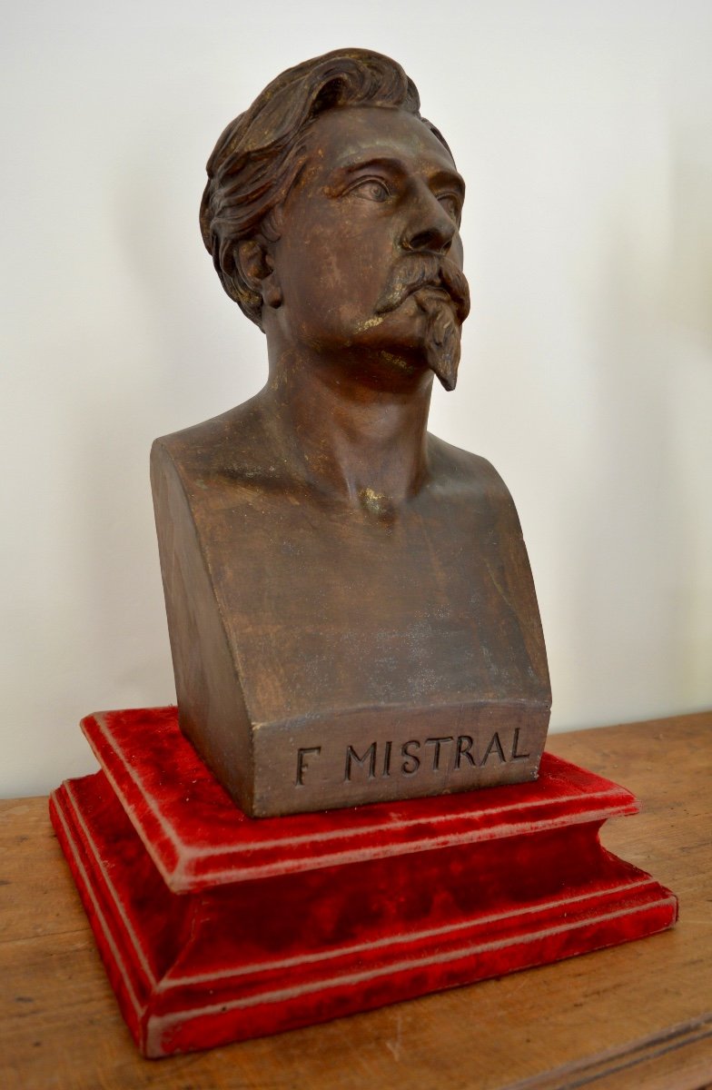 Ferrat Hippolyte (1822-1982) "bust Of Frédéric Mistral" Provence Avignon Maillane Arles Aix 