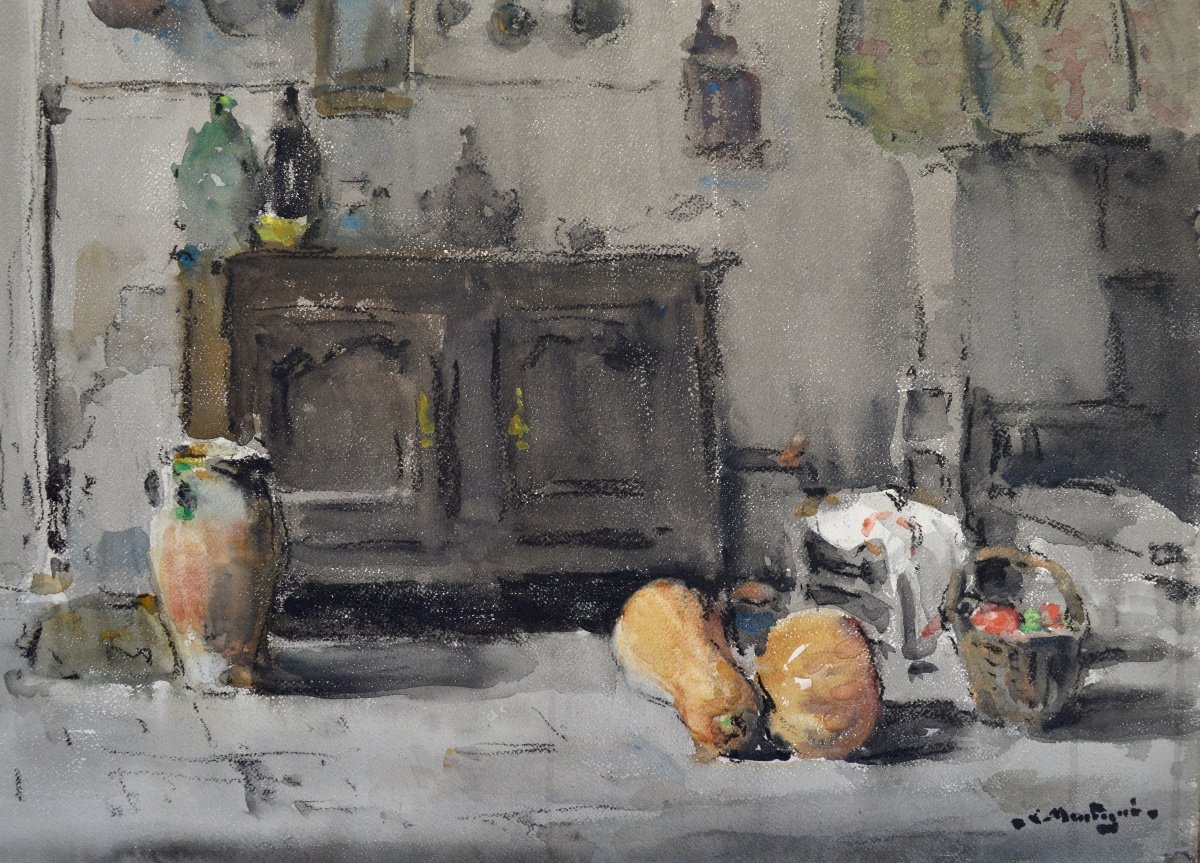 Montagne Louis (1879-1960) “grandma’s Kitchen” Avignon Provence Pontmartin Gard Montagné-photo-2