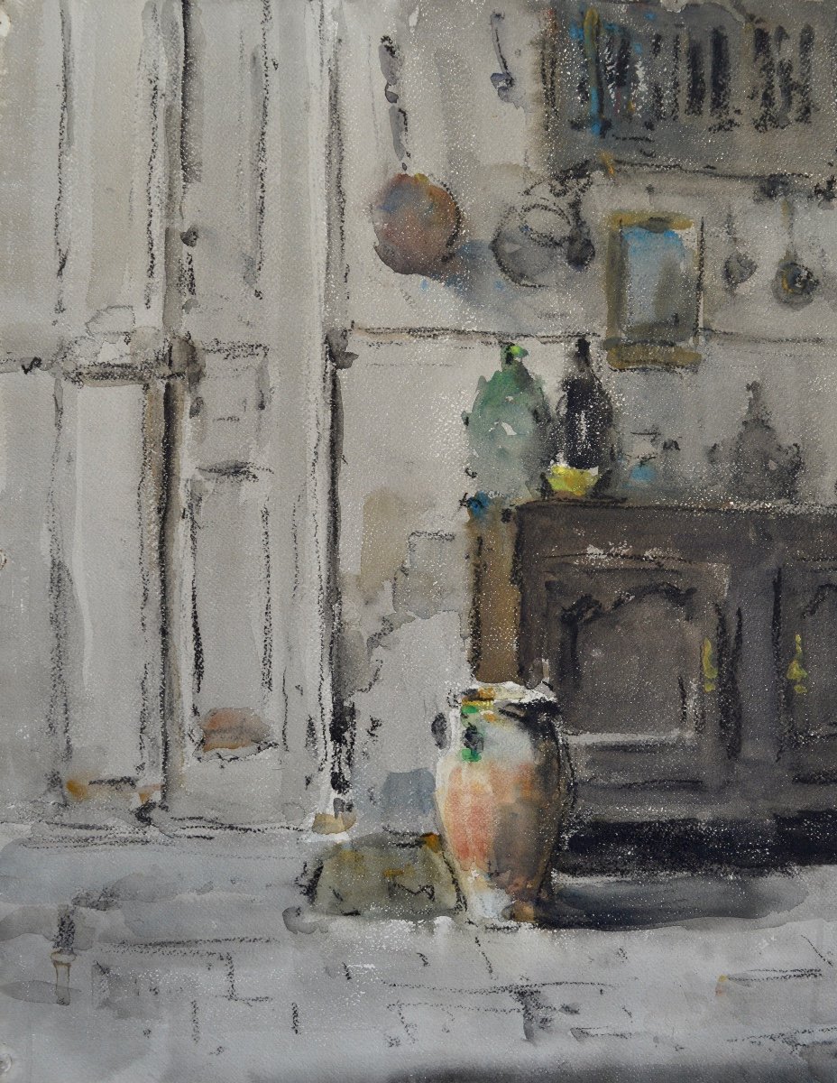 Montagne Louis (1879-1960) “grandma’s Kitchen” Avignon Provence Pontmartin Gard Montagné-photo-3