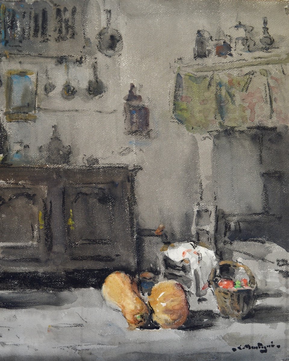 Montagne Louis (1879-1960) “grandma’s Kitchen” Avignon Provence Pontmartin Gard Montagné-photo-4