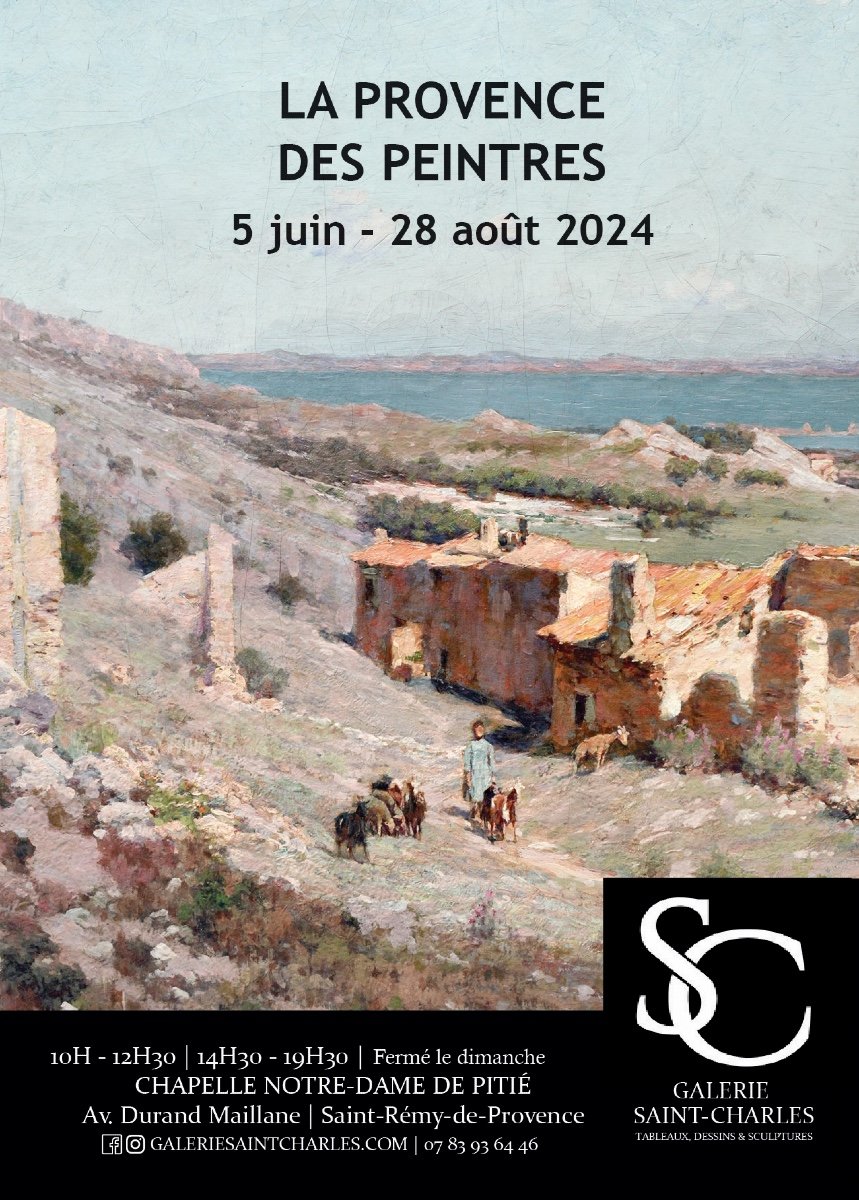 BARBERIIS Eugène de (1851-1937)  « Vue de Miramas-le-Vieux » Marseille Istres Provence Sanary-photo-3