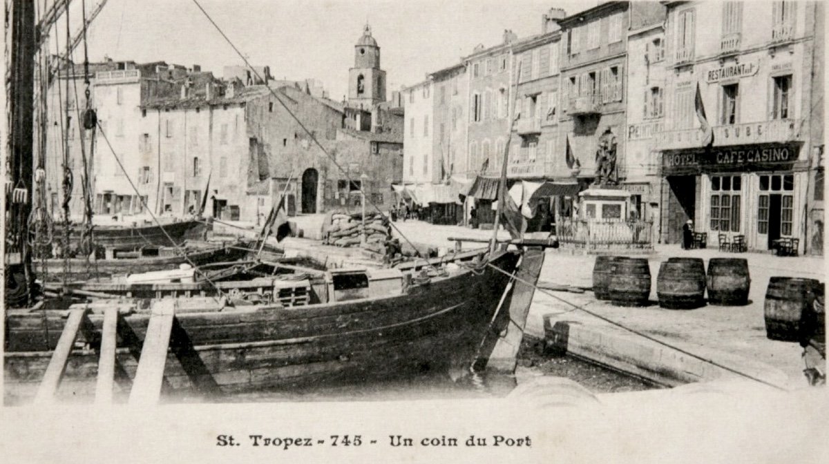 PEGURIER Auguste (1856-1936)«Procession sur le port Saint-Tropez » Var Bravade Ramatuelle Paris-photo-6