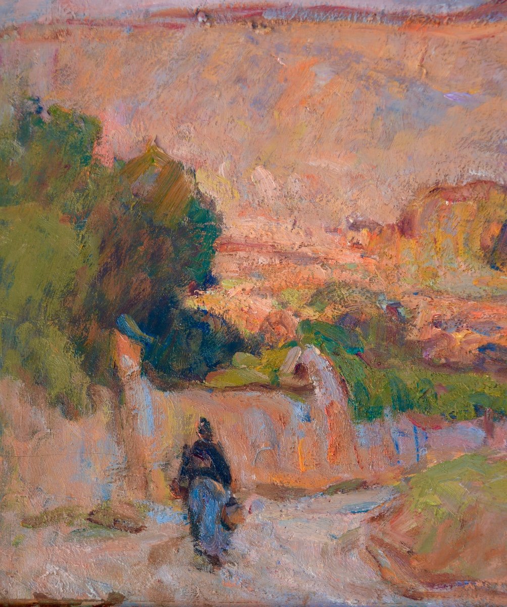 Arnaud Marcel (1877-1956) "panorama Of The City Of Aix En Provence" Marseille Cézanne Ravaisou-photo-1