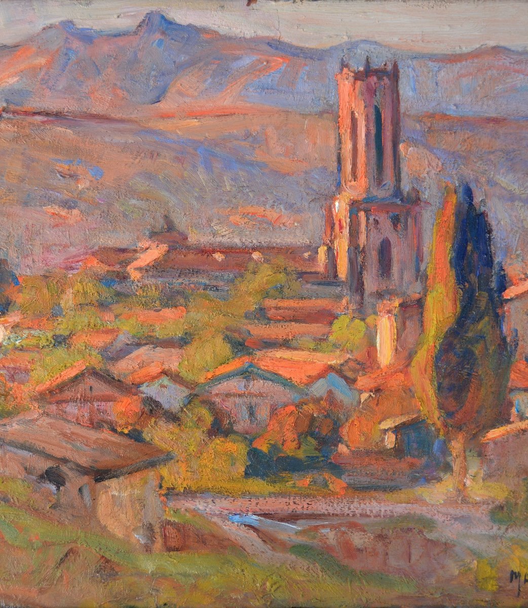Arnaud Marcel (1877-1956) "panorama Of The City Of Aix En Provence" Marseille Cézanne Ravaisou-photo-2
