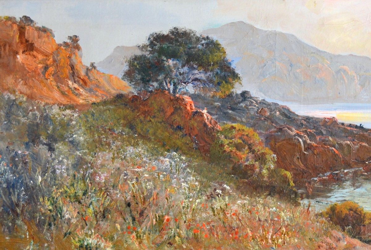 NOIRÉ Maxime (1861-1927) «Vue de Tipaza en Algérie »Orientaliste Alger Maroc Tunisie Chenouan-photo-2