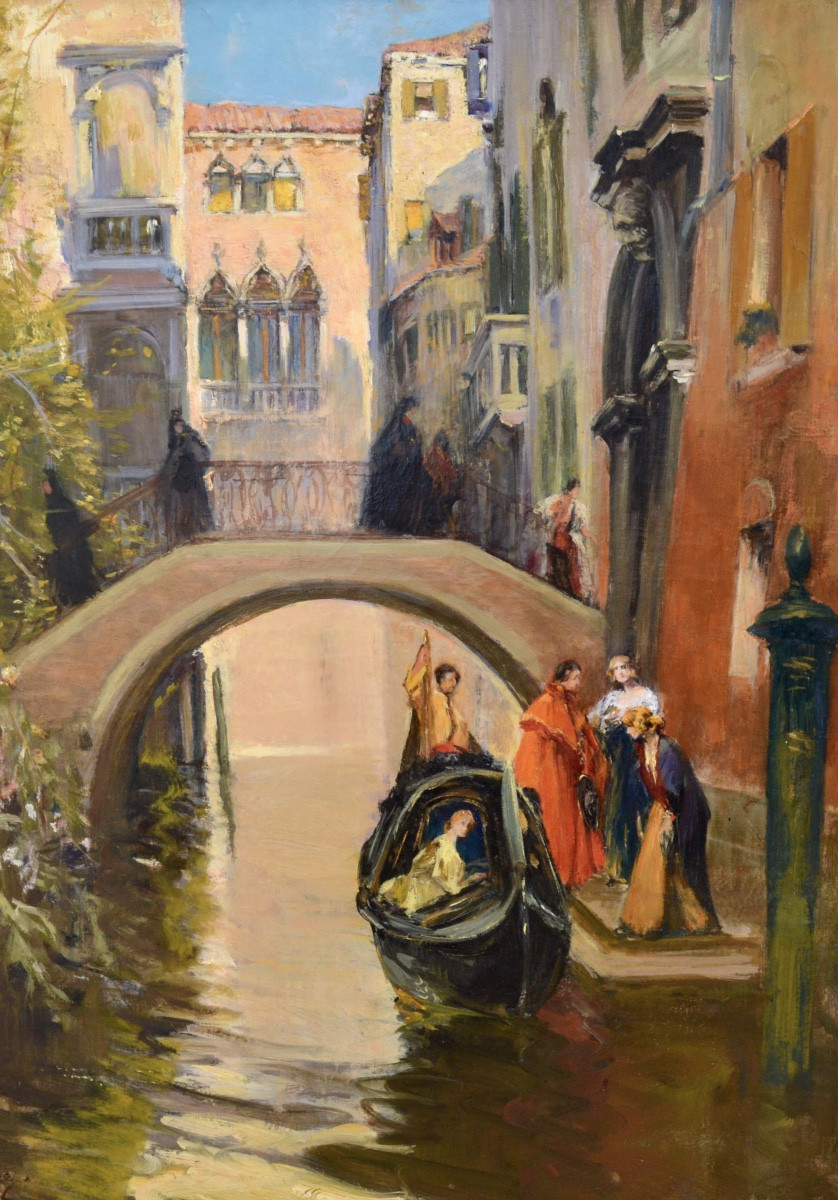 Allegre Raymond (1857-1933) “canal In Venice” Italy Provence Marseille Rialto Paris Ponte Polo-photo-1