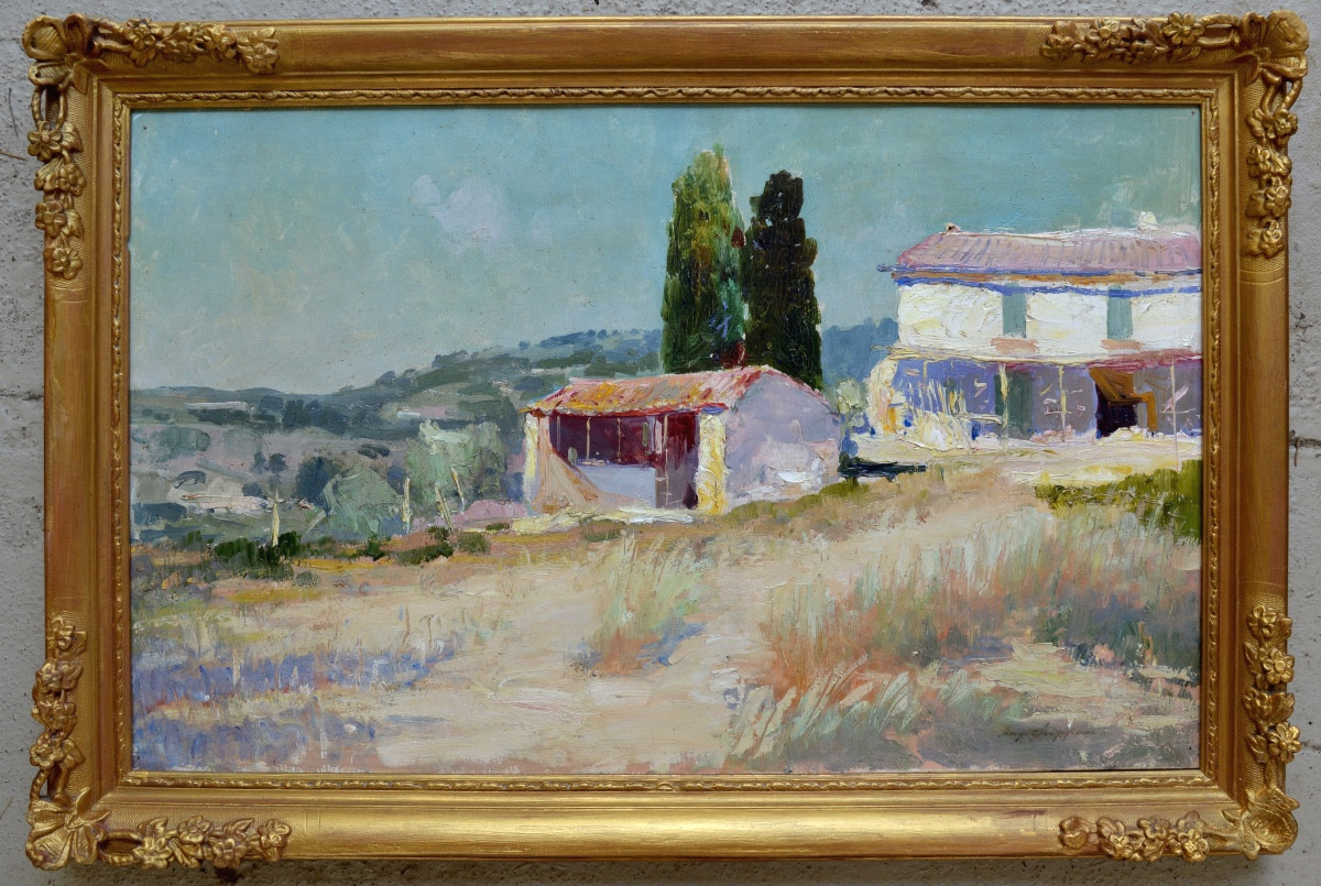 Supparo Ange Jacques (1870-1948) "farmhouse In Provence" Marseille France Paris Hyeres -photo-4