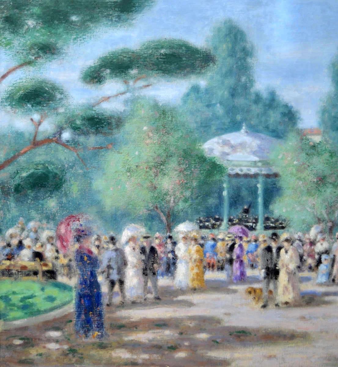 PEGURIER Auguste (1856-1936) «Le kiosque à musique, Nice »  Provence Saint-Tropez Massena Paris-photo-2
