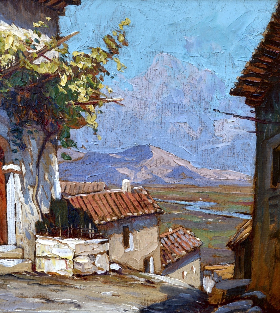 VIDAL Gustave (1895 - 1966) "Rue de la Monnaie à Villeneuve-lez-Avignon" Provence Avignon Gard-photo-3