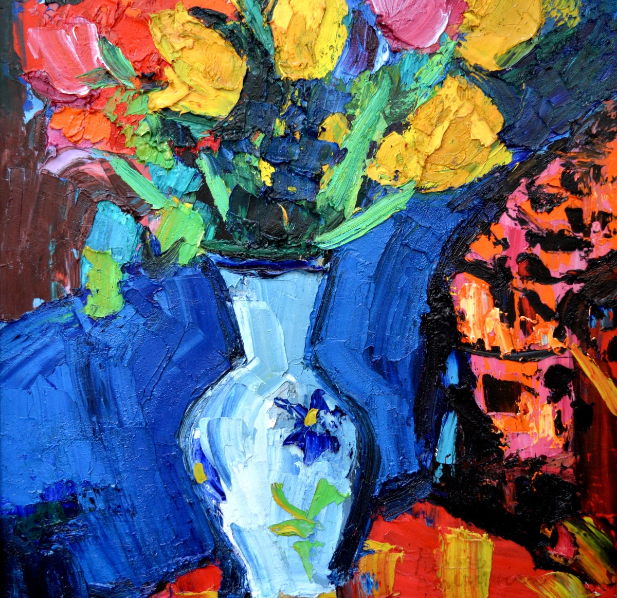 AMBROGIANI Pierre (1907-1985) «Bouquet de Tulipes dans un vase» Marseille Provence Seyssaud-photo-4