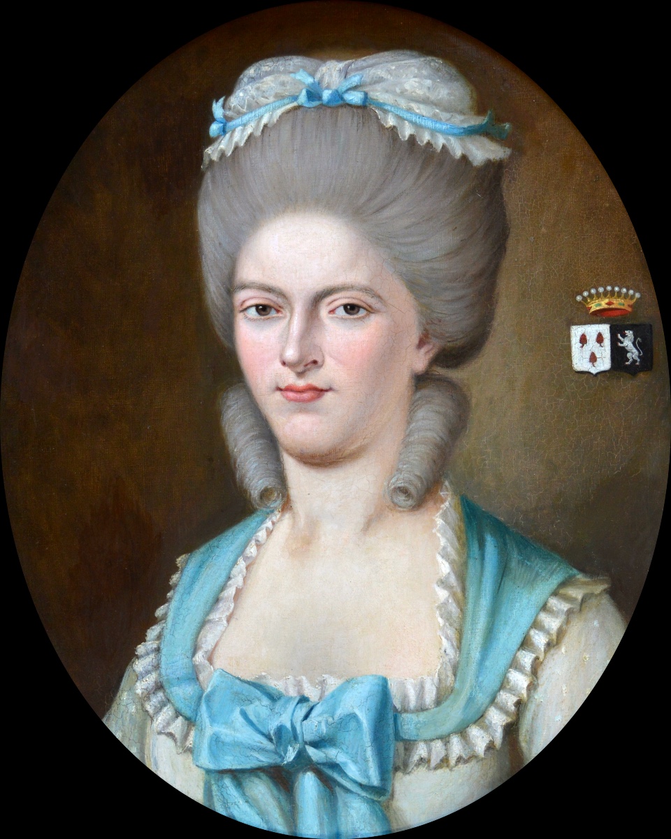 ECOLE FRANÇAISE VERS 1780 "Marie Henriette SYMON de la CARTERIE " Morbihan Talhouet Bretagne