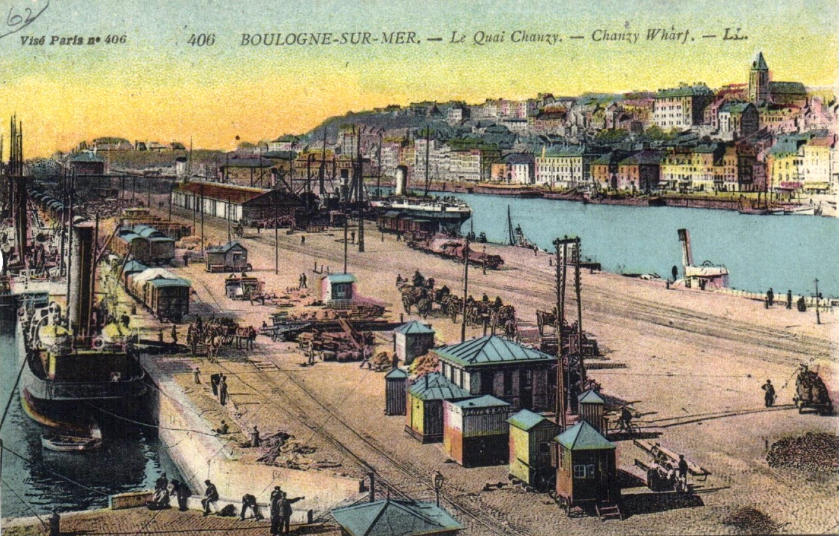 Courant Maurice (1847-1926) “quai Chanzy And Port Of Boulogne-sur-mer” Havre Berck Calais Paris-photo-5