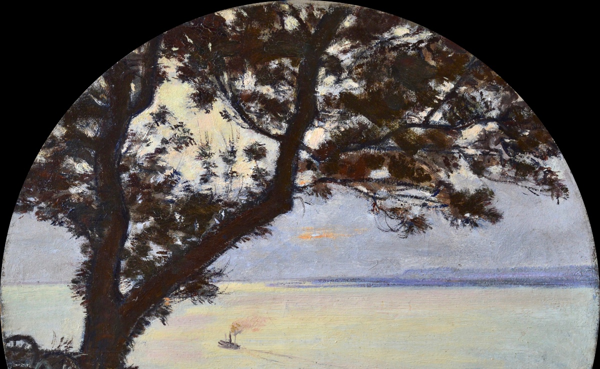 Paul de CASTRO (1882-1940) « Guinguette sur les bords de Seine »  Rouen Honfleur Paris Havre-photo-2