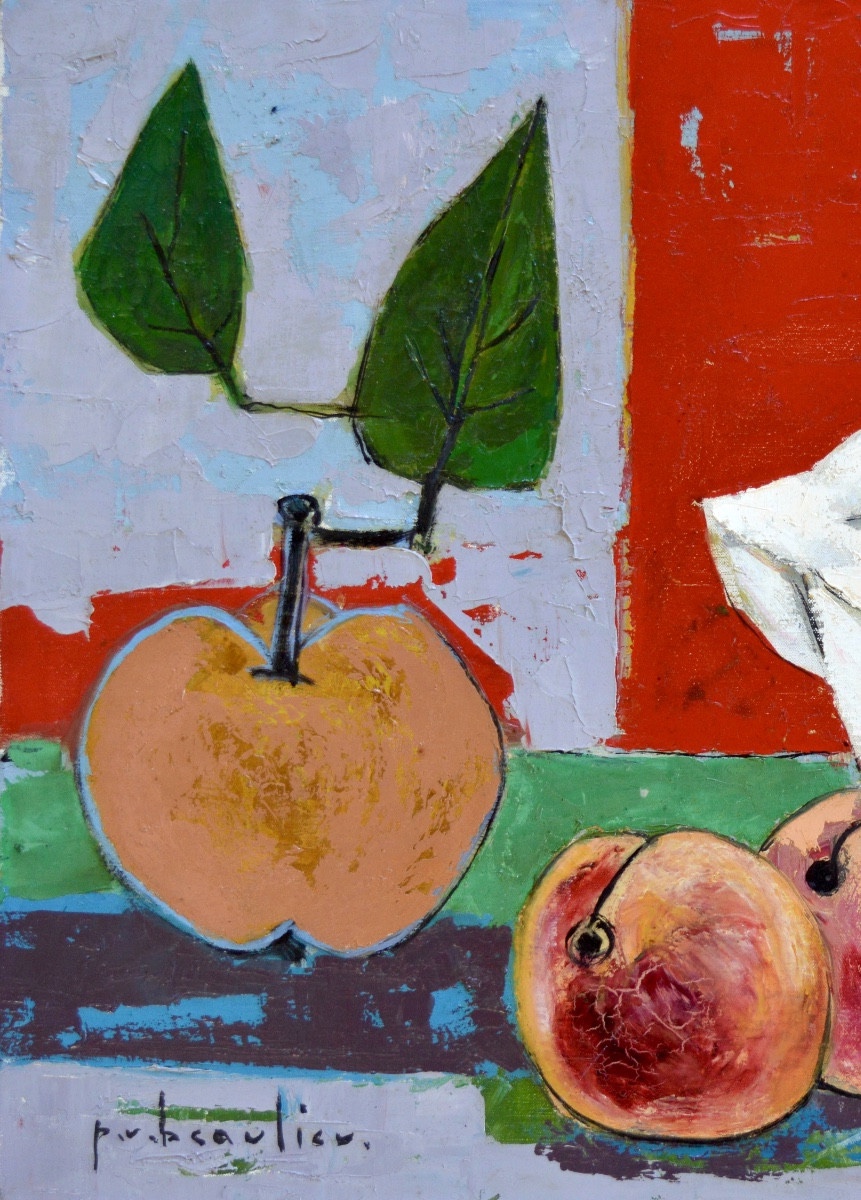 Paul-vanier Beaulieu (1910-1996) "white Mortar And Fruits" Canada Montreal Lemieux Cosgrove -photo-3