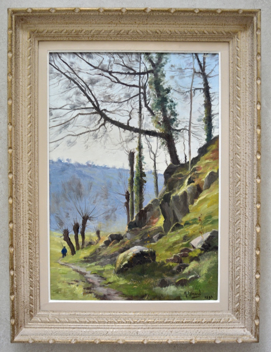 RENARD Mary (1849-1925) « Vallée de la Sarthe vers Alençon » Calvados Sint-Cénery Paris Orne -photo-2