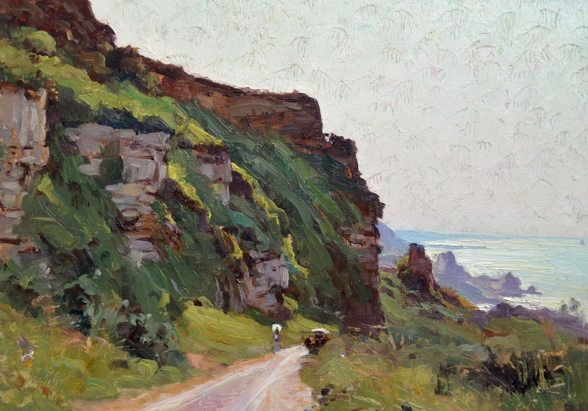 MONTAGNE Louis (1879-1960) «Les falaises de Longues sur Mer » Calvados Normandie Paris Avignon-photo-4