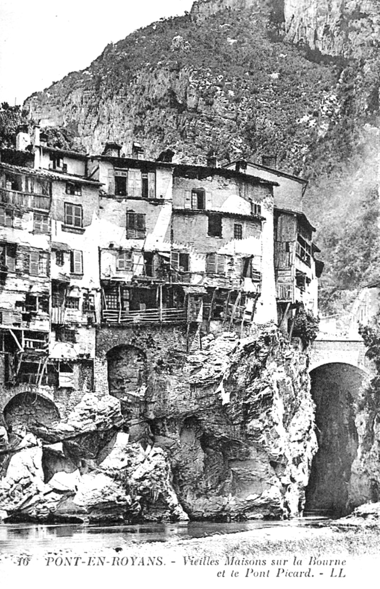 PONTOY Henri (1888-1968) "Village de Pont-en-Royans, Isère" Grenoble Valence Drôme Provence-photo-2