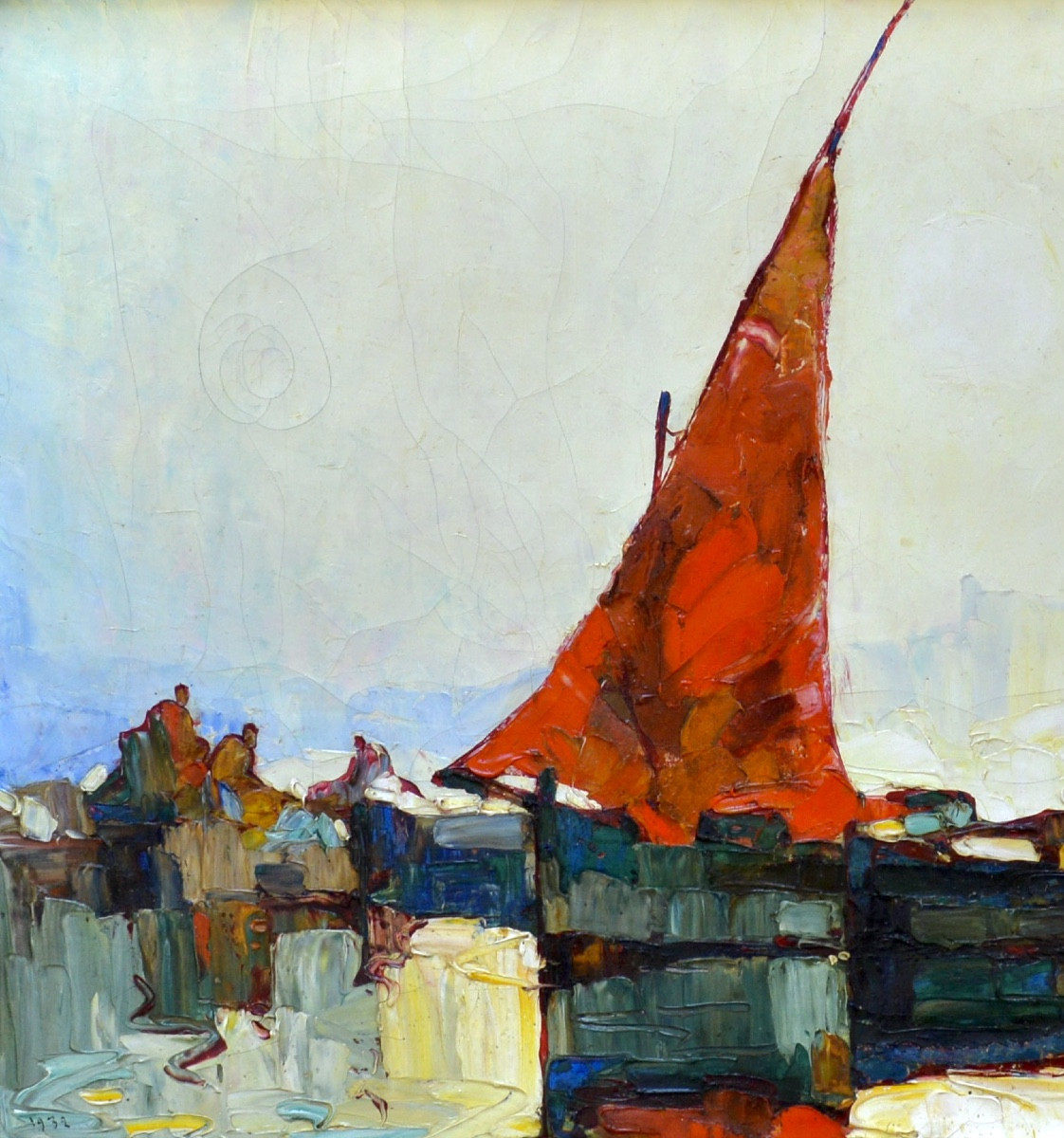 Pastour Louis (1876-1948) “smile Of May - Fishermen In The Bay Of Cannes” Provence Antibes-photo-2