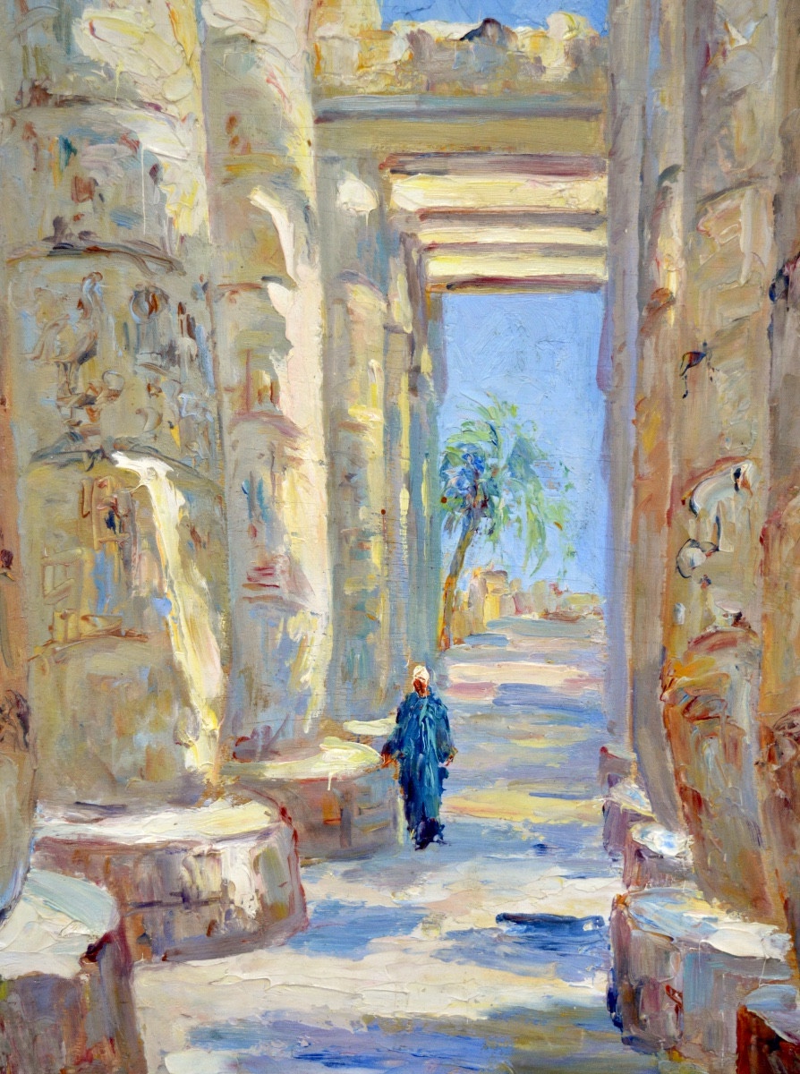 Nicot François (1873-1945) "hypostyle Hall, Temple Of Karnak, Egypt" Luxor Paris Cairo Nile -photo-4