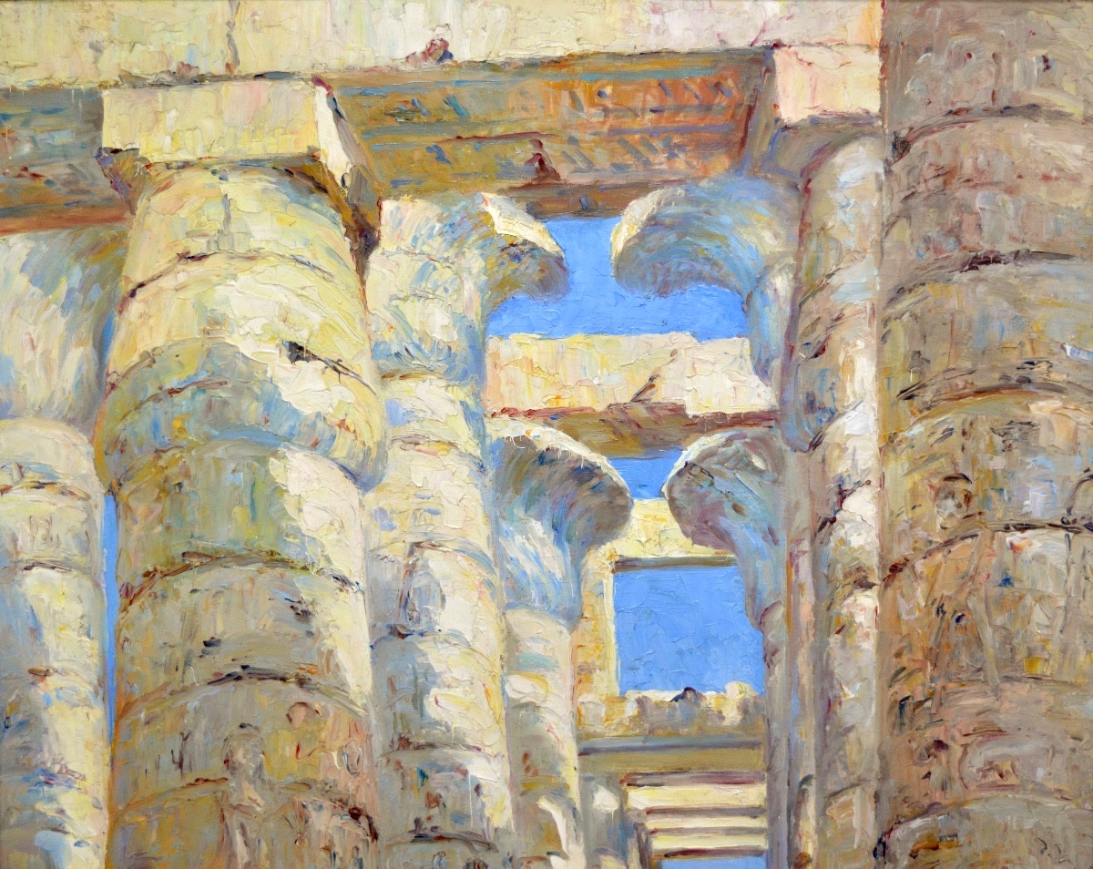 Nicot François (1873-1945) "hypostyle Hall, Temple Of Karnak, Egypt" Luxor Paris Cairo Nile -photo-3