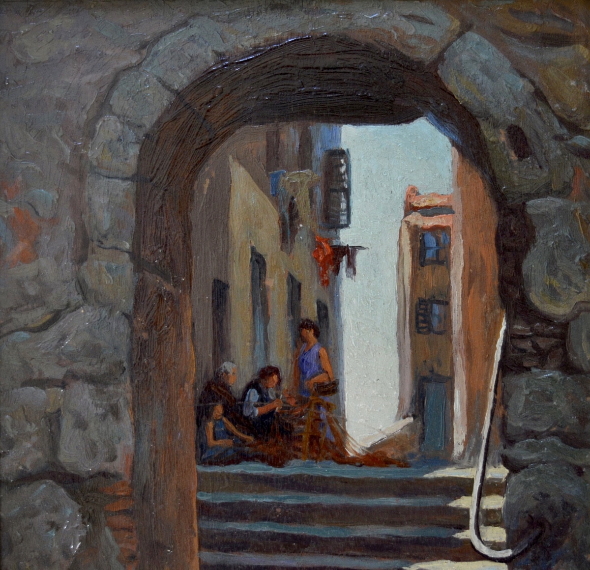 LA BANY Maurice (1880-1960) "Ruelle à Saint-Tropez " Var Provence Ramatuelle Nice Paris Ponche -photo-2