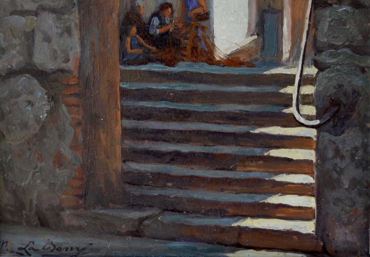 LA BANY Maurice (1880-1960) "Ruelle à Saint-Tropez " Var Provence Ramatuelle Nice Paris Ponche -photo-3