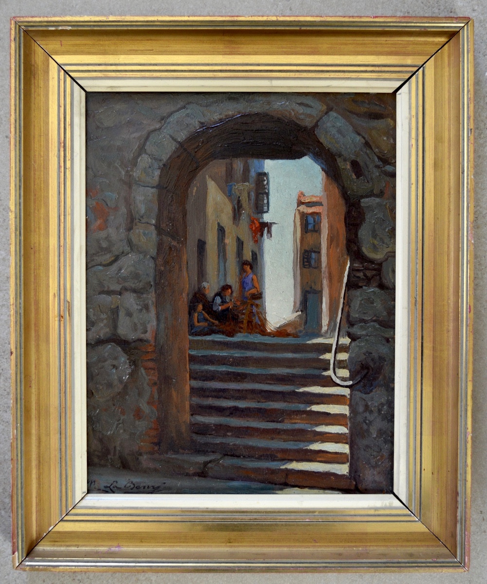 LA BANY Maurice (1880-1960) "Ruelle à Saint-Tropez " Var Provence Ramatuelle Nice Paris Ponche -photo-4