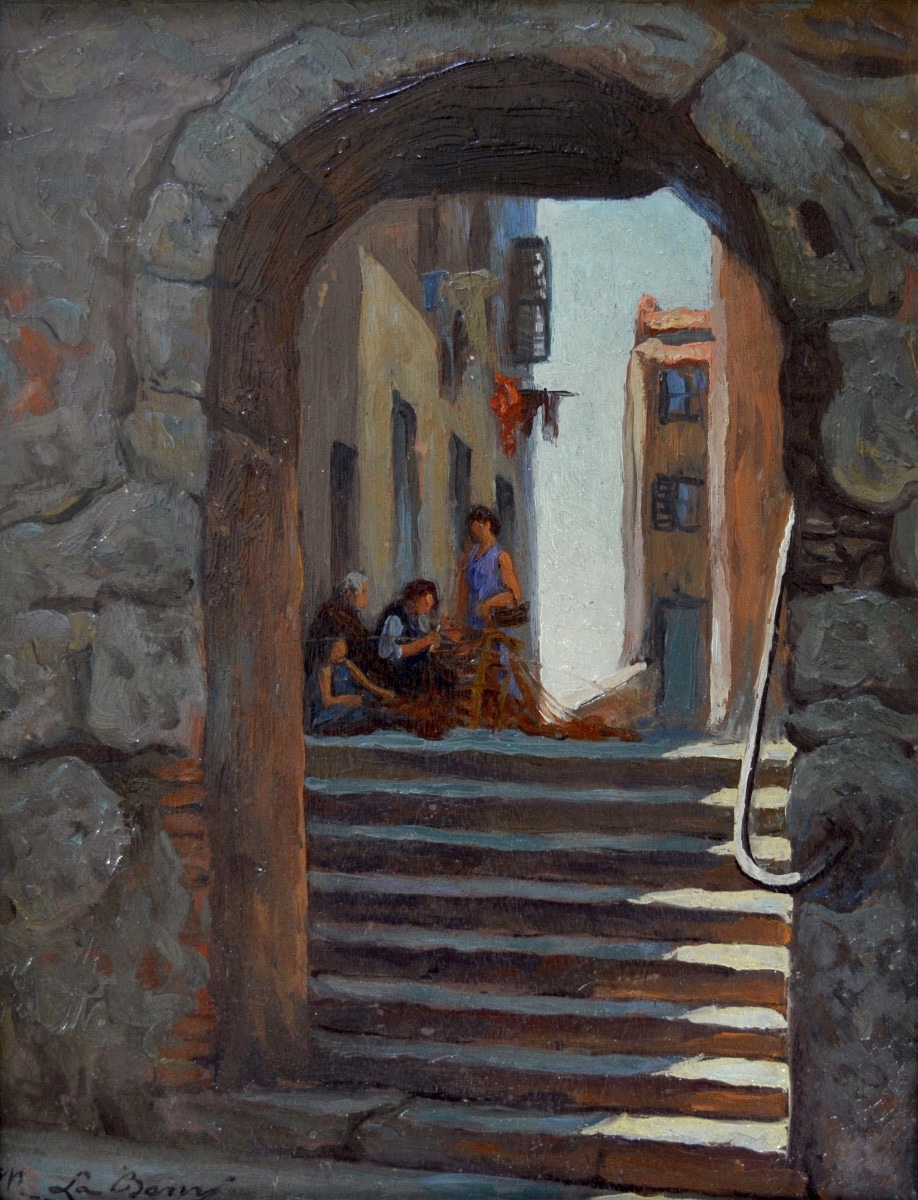 LA BANY Maurice (1880-1960) "Ruelle à Saint-Tropez " Var Provence Ramatuelle Nice Paris Ponche 