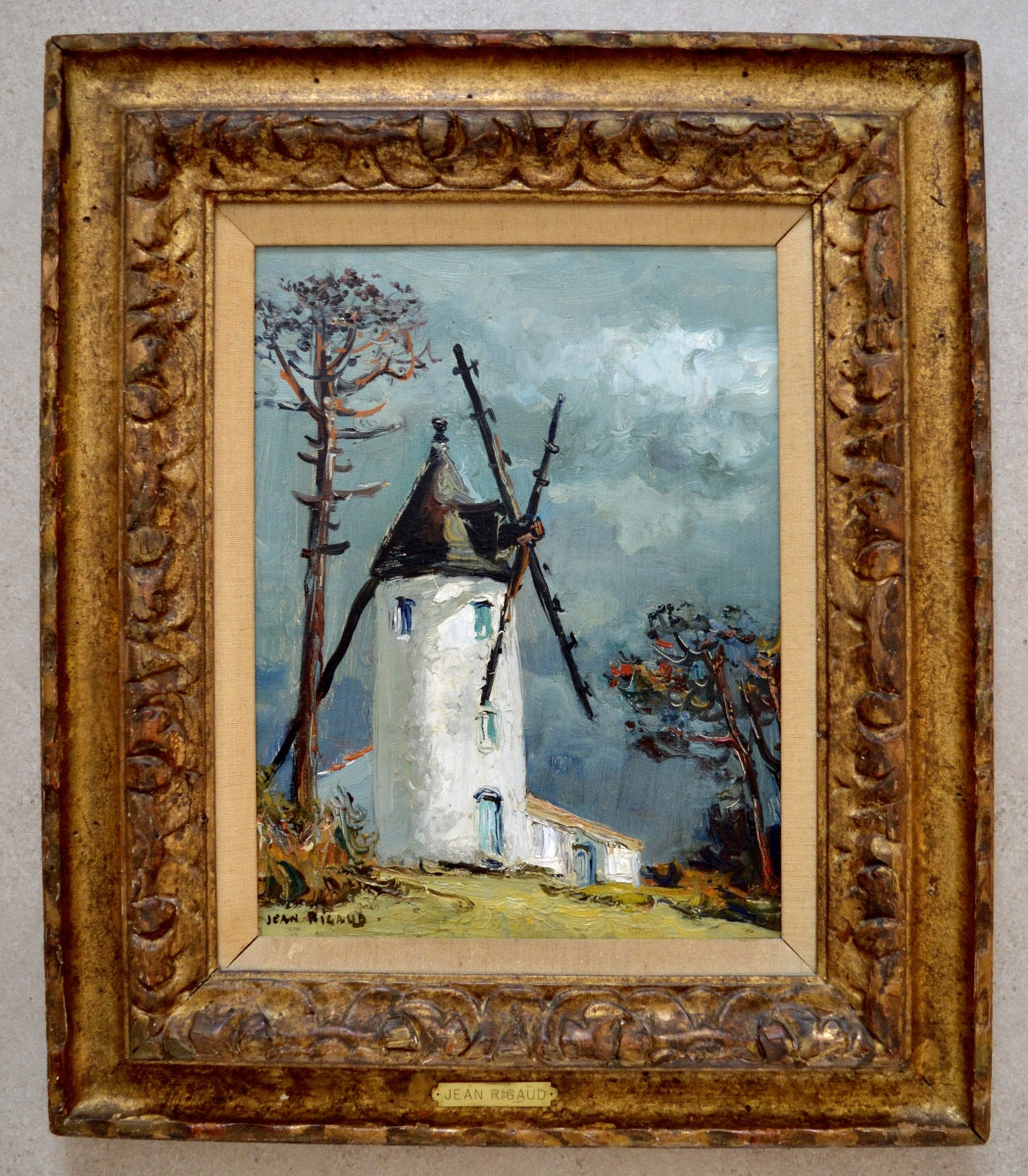 Rigaud Jean (1912-1999) The Mill On The Island Of Noirmoutier " Vendée Yeu Nantes Vannes Paris -photo-4