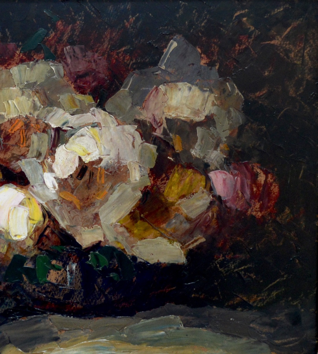 PASTOUR Louis (1876-1948) « Fleurs - Doux baisé » Cannes Provence Pivoines Roses Paris-photo-3