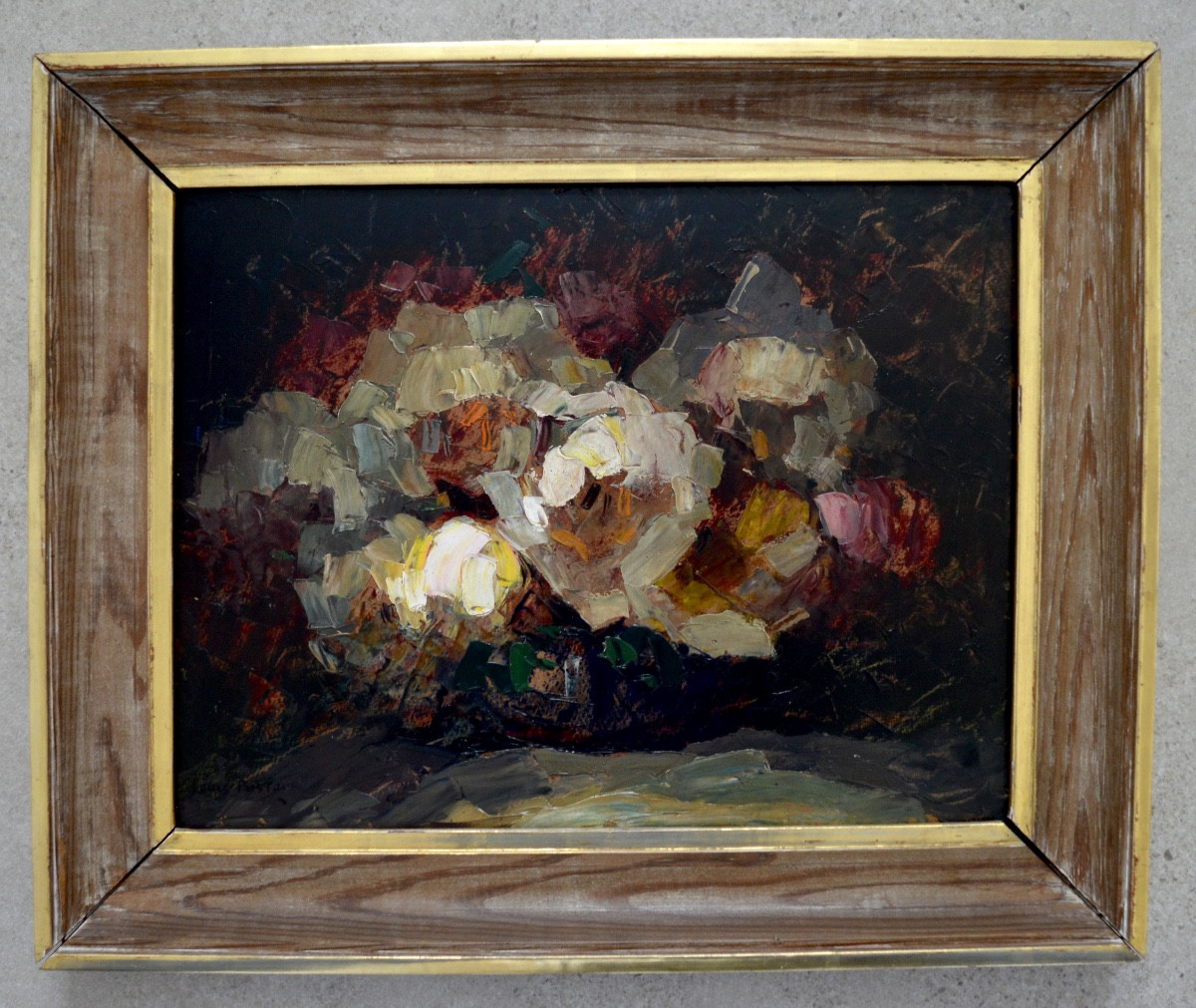 PASTOUR Louis (1876-1948) « Fleurs - Doux baisé » Cannes Provence Pivoines Roses Paris-photo-4