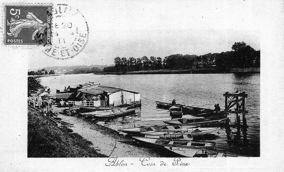 Paul Saïn (1853-1908) "the Banks Of The Seine At Ablon" Paris Oise Orly Montgeron Essonne Avignon -photo-1