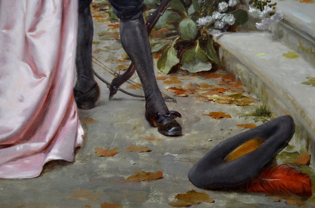 Auguste De La Brély (1838-1906) "lesson In Crossbow Shooting, 1878" Paris Louis XIII Macon-photo-2