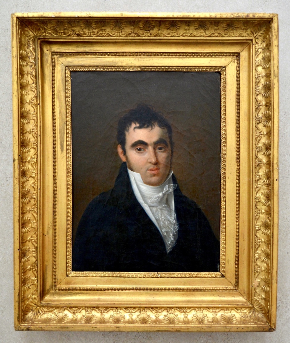 DELAPLACE Jacques (1767-1831) "Portrait de monsieur" Empire France Paris Napoléon miniaturiste-photo-3