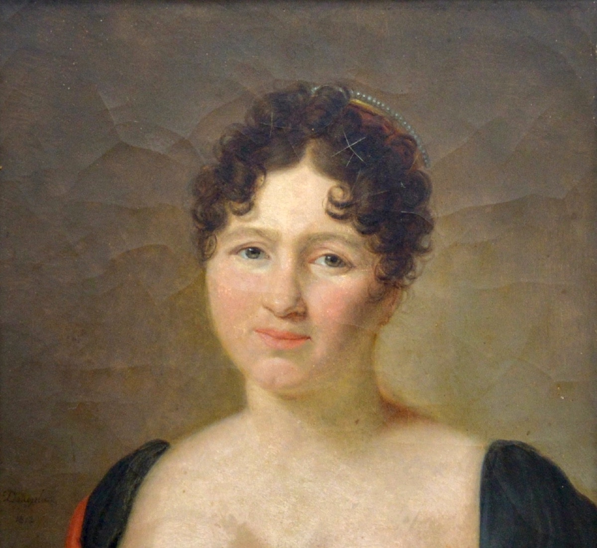 DELAPLACE Jacques (1767-1831) " Portrait de madame " Femme Empire Napoleon France Paris-photo-2