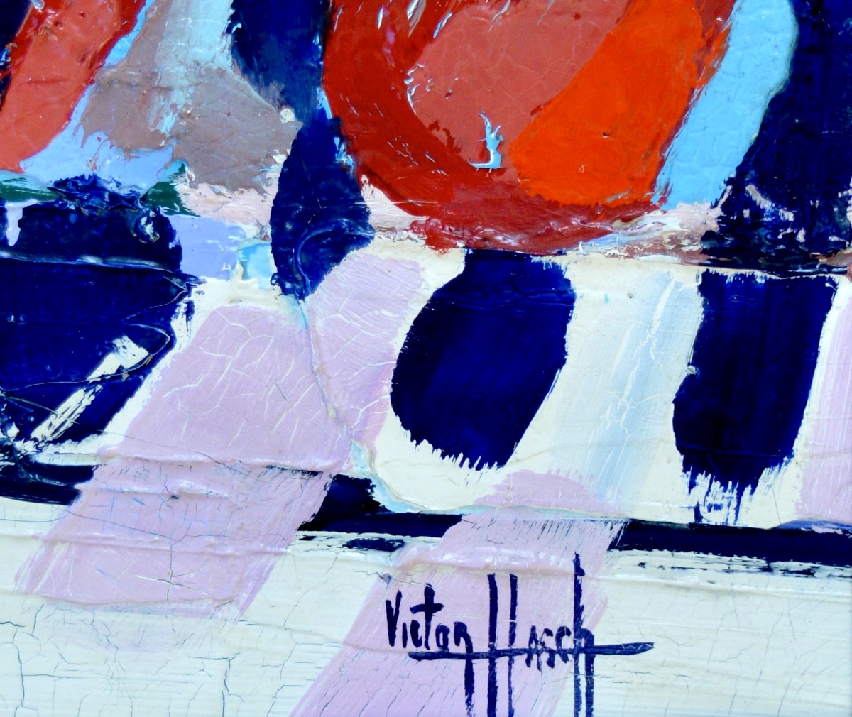 HASCH Victor (1945-2012) " L'orchestre rose, 1980 " Concert Musique Paris Stael -photo-4