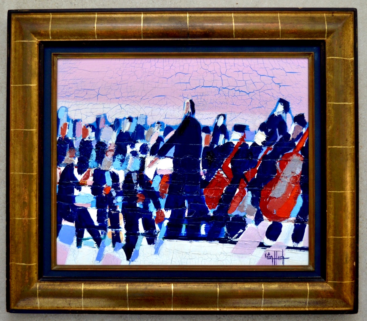 HASCH Victor (1945-2012) " L'orchestre rose, 1980 " Concert Musique Paris Stael -photo-1