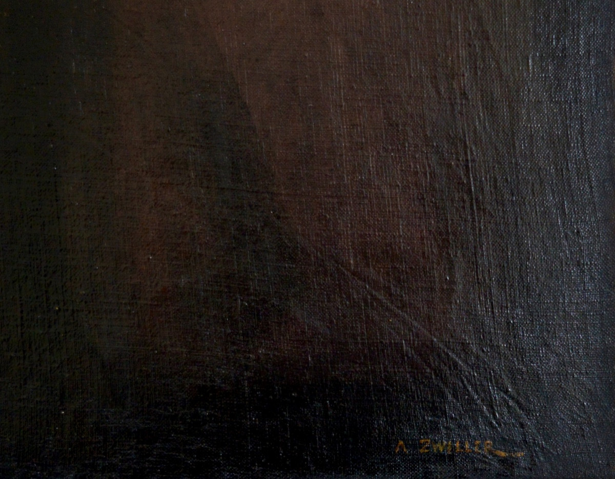 ZWILLER Augustin (1850-1939) "Le Joueur de guitare " Mulhouse Henner Alsace Paris Didenheim -photo-1