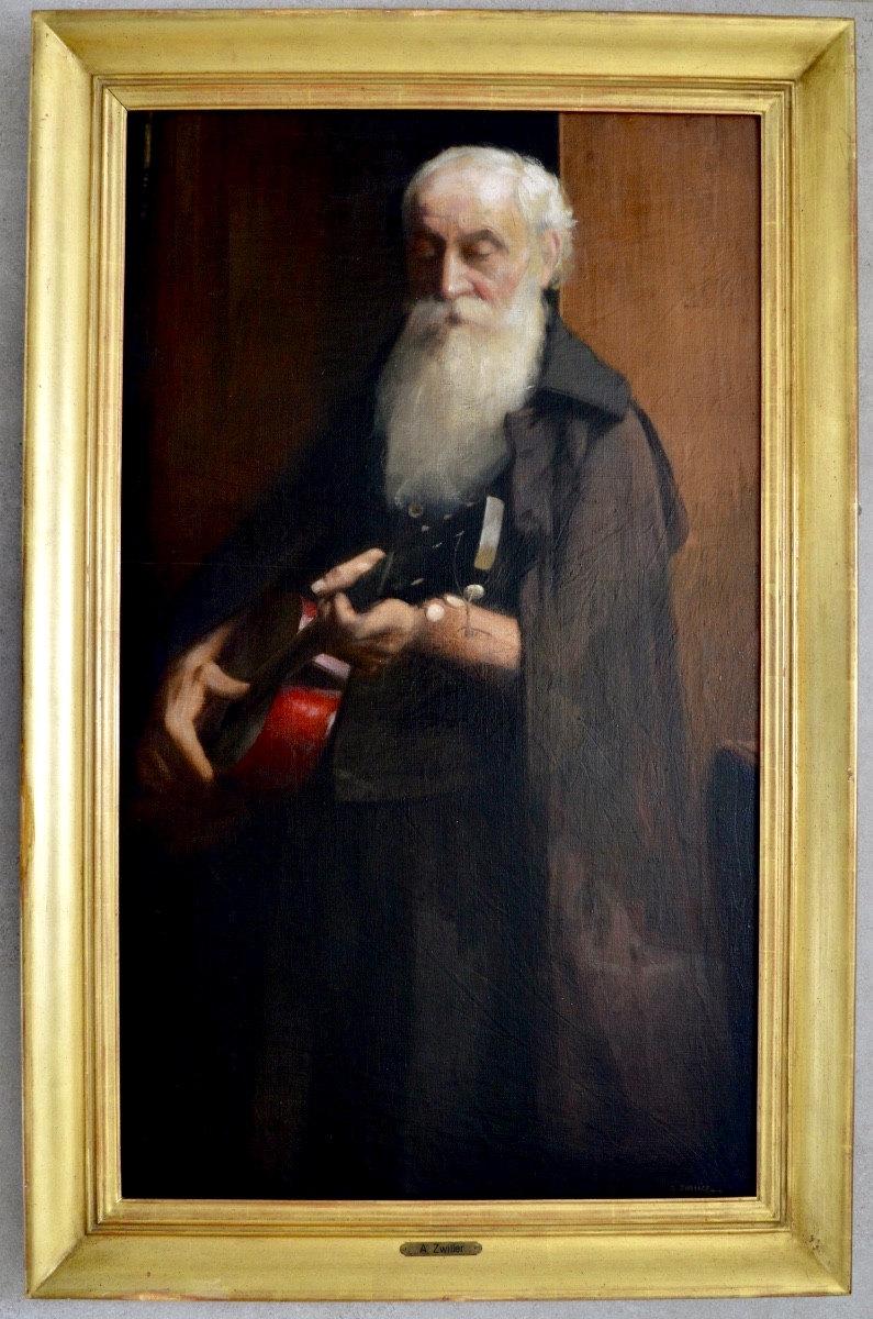 ZWILLER Augustin (1850-1939) "Le Joueur de guitare " Mulhouse Henner Alsace Paris Didenheim -photo-2