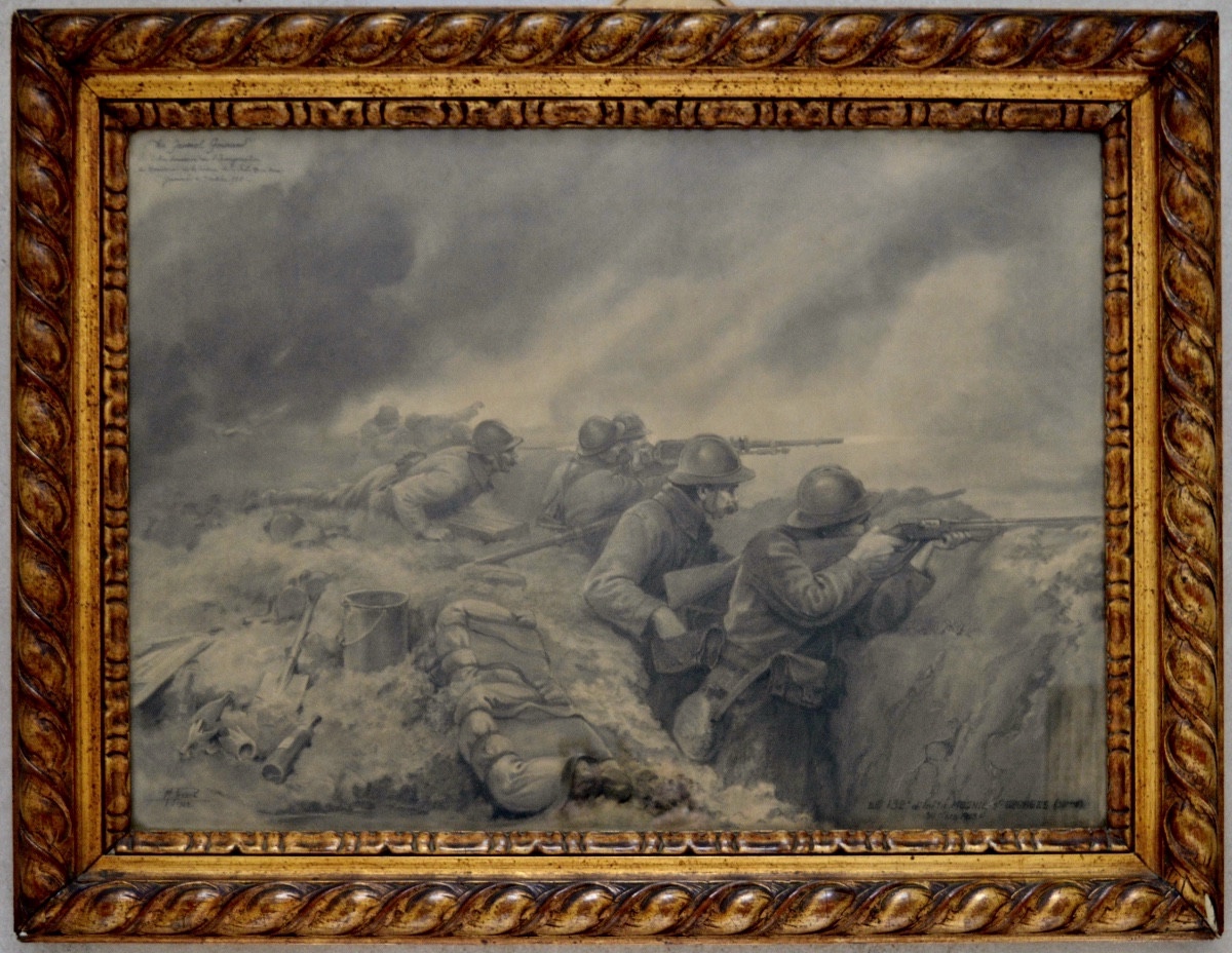 Pierre Marcel (1897-1969) "132nd Infantry Regiment At Mesnil Saint Georges" Ferté Macé War-photo-3