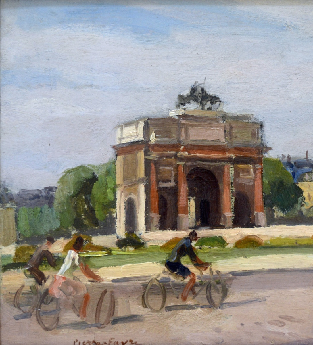 Pierre Favre (1906-1983) "the Arc De Triomphe Du Carrousel, Paris" Louvre-tuileries Museum  -photo-2
