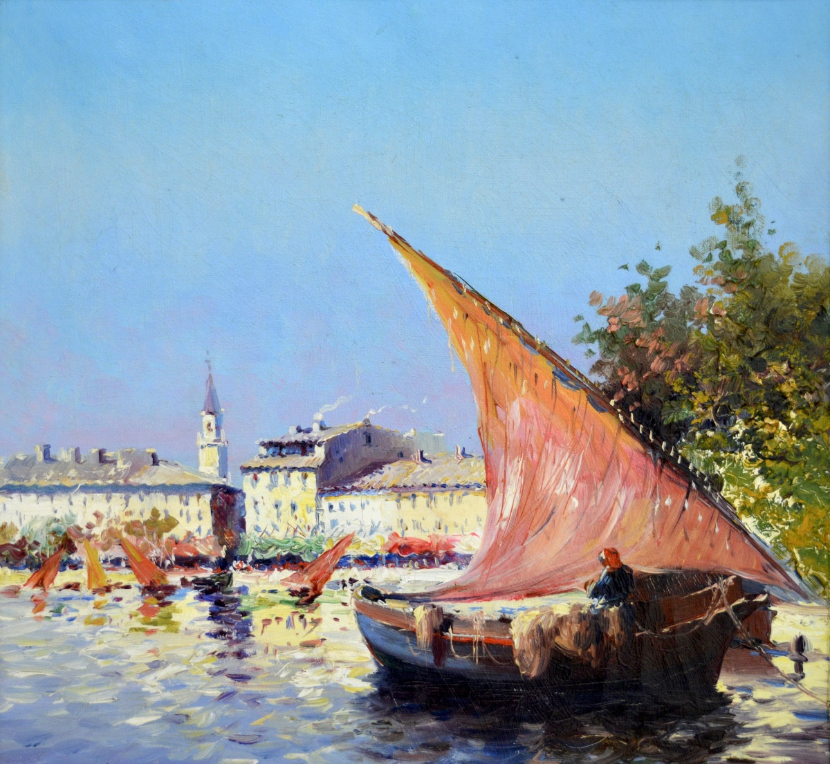 NATTERO Louis (1870-1915)  "Coucher de soleil" Toulon Martigues Marseille Provence Paris -photo-2