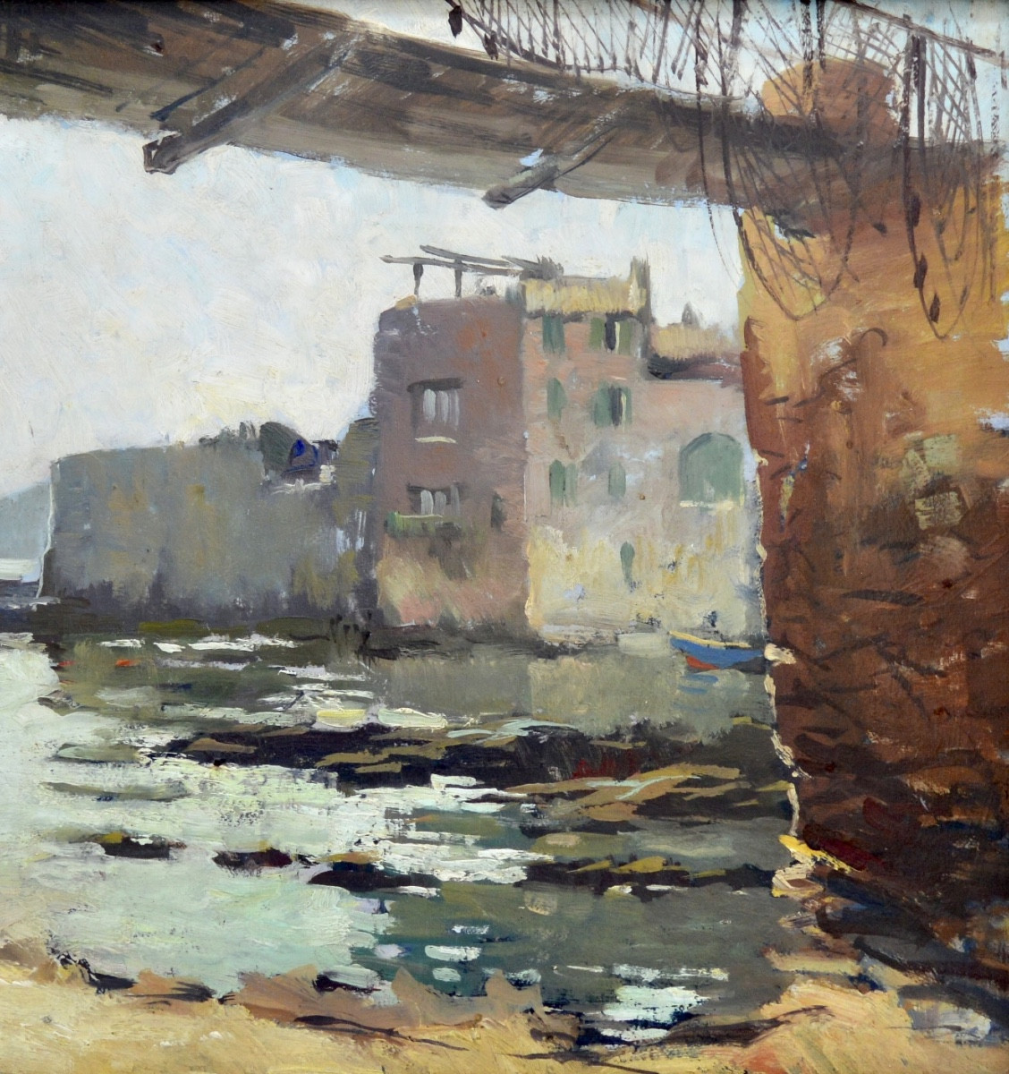CARDELLA Tony (1898-1976) "Tour Vieille depuis la Pointe à Saint-Tropez " Var Provence Paris-photo-2