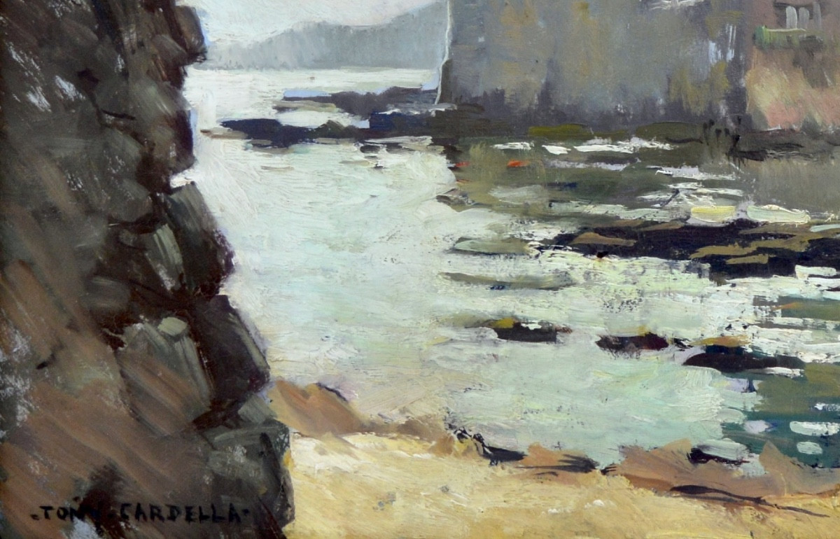 CARDELLA Tony (1898-1976) "Tour Vieille depuis la Pointe à Saint-Tropez " Var Provence Paris-photo-4
