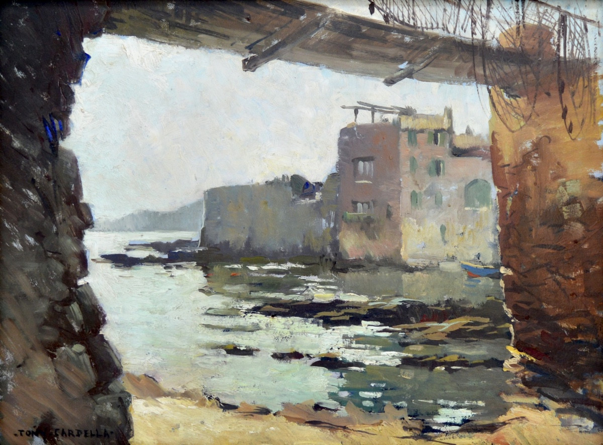 CARDELLA Tony (1898-1976) "Tour Vieille depuis la Pointe à Saint-Tropez " Var Provence Paris
