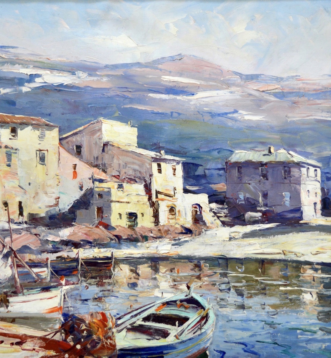 CARDELLA Tony (1898-1976) " Le port de Centuri en Corse " Bastia Ajaccio Nonza Pino Paris -photo-3