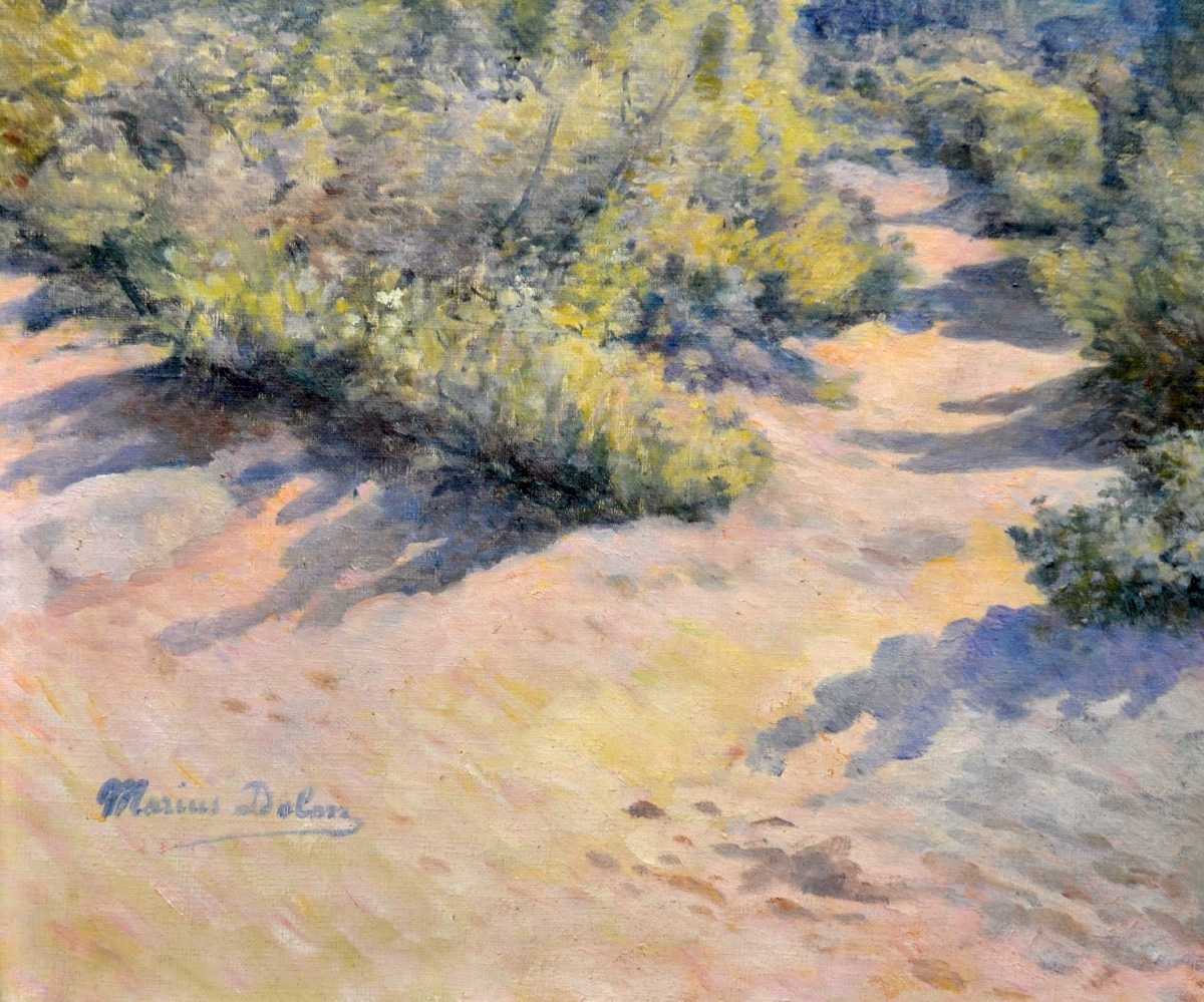 Dalon Marius (xix-xxth)"view Of Le Suquet And The Lérins Islands In Cannes" Impressionism Paris-photo-3