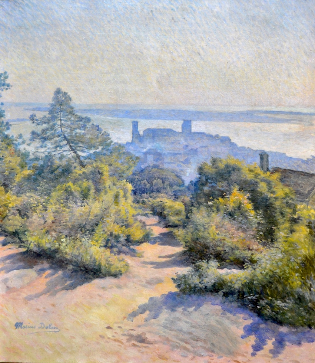 Dalon Marius (xix-xxth)"view Of Le Suquet And The Lérins Islands In Cannes" Impressionism Paris