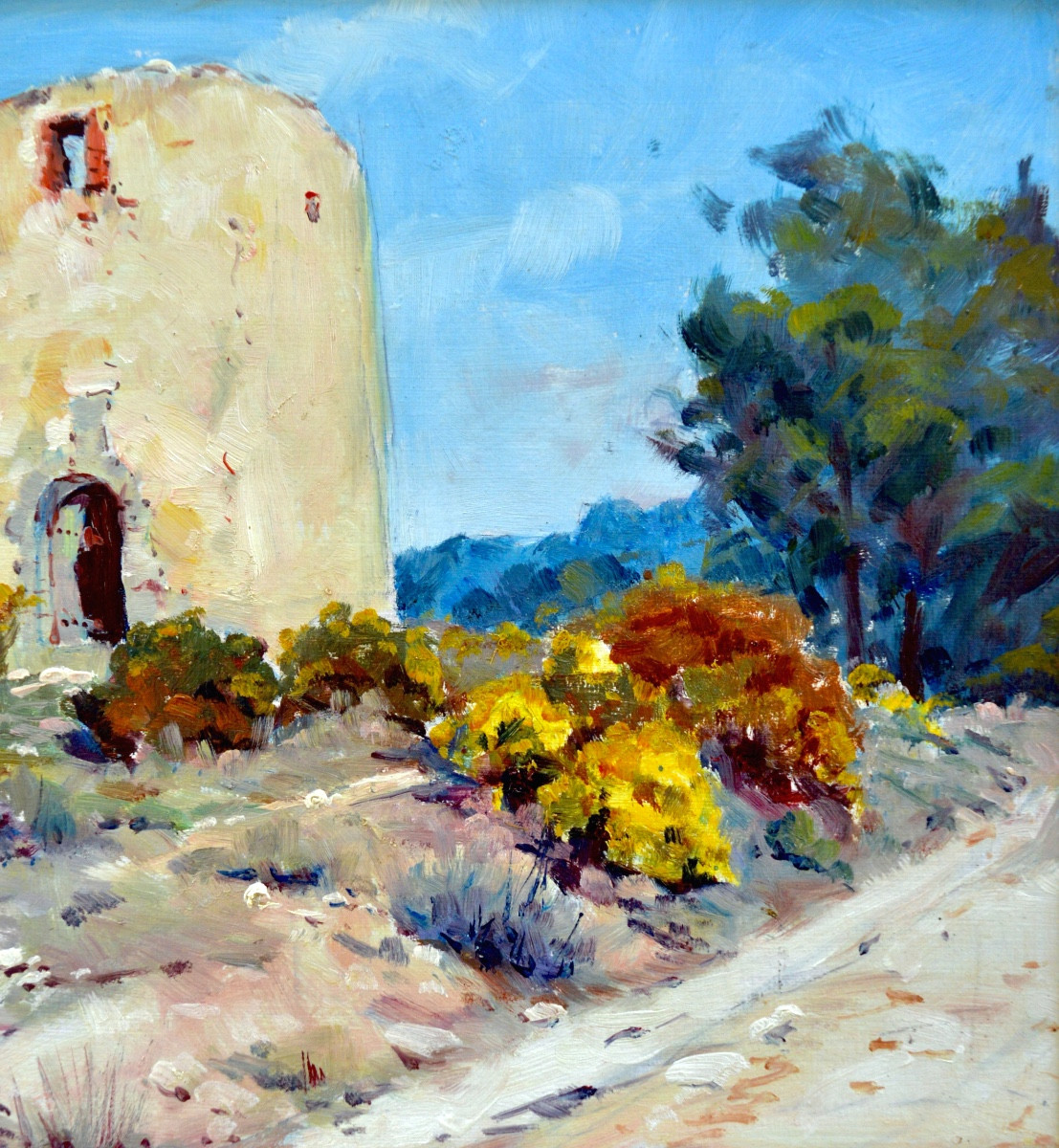 Milon Joseph (1868-1947) "old Windmill In Bouc Bel-air" Provence France Aix French Paris-photo-3